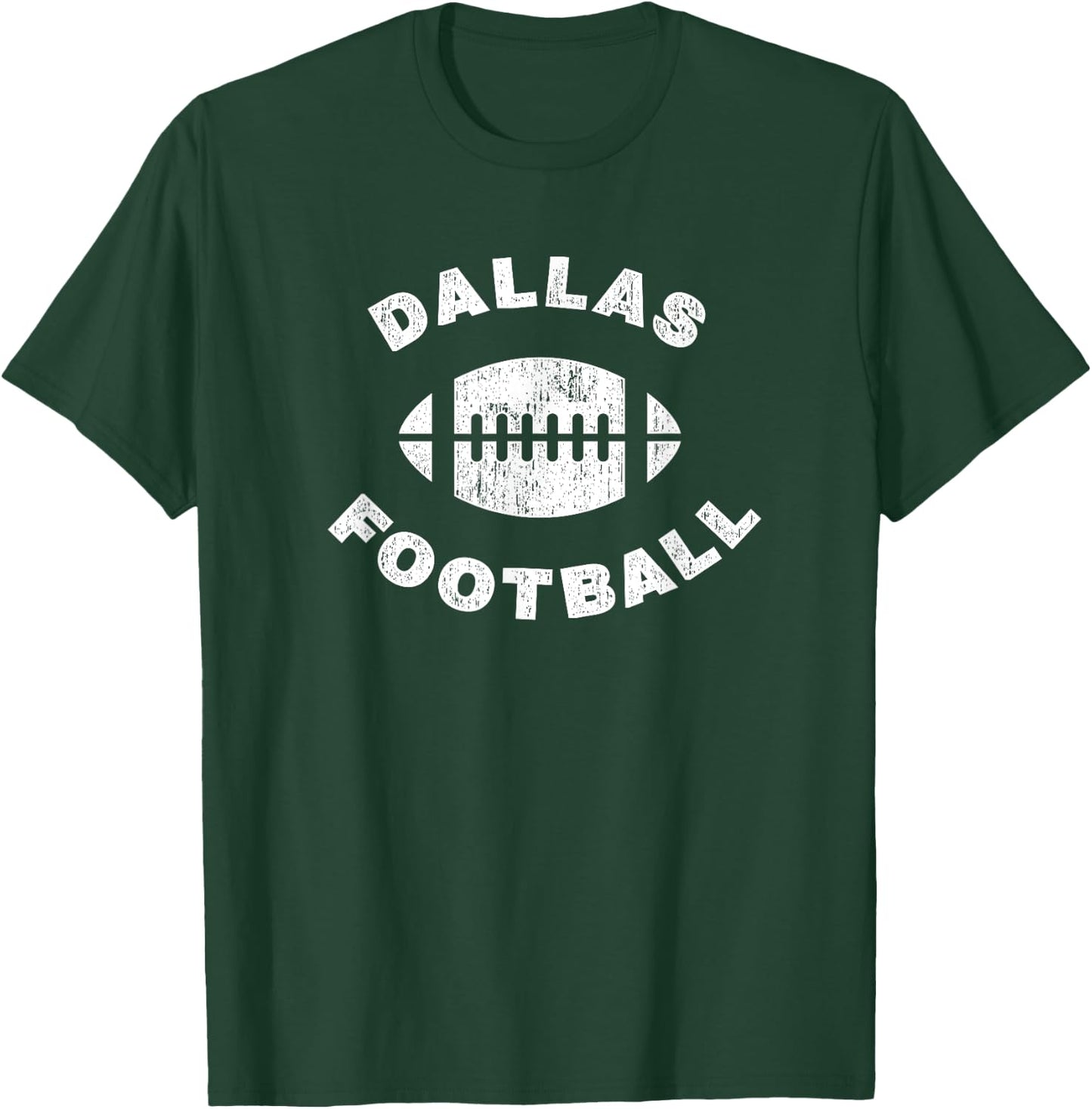 Dallas Retro Vintage Distressed Football Sports Design T-Shirt - T-Shirt | Forest