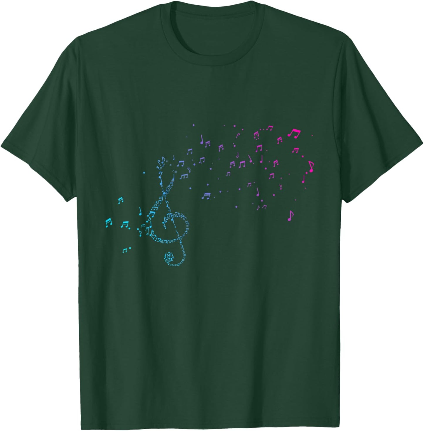 Musican Lover musical notes Just Music clef T-Shirt - T-Shirt | Forest