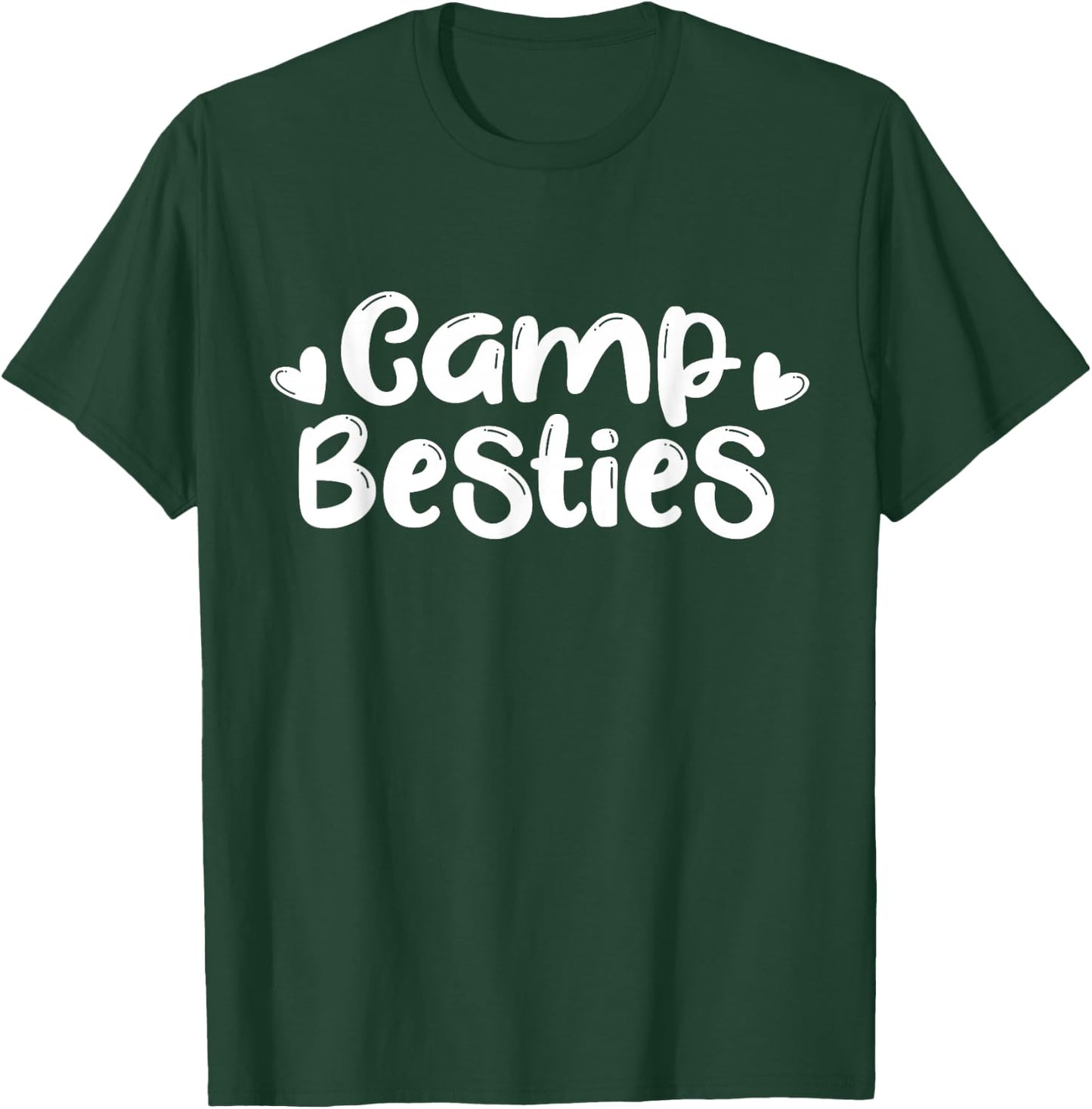 Camp Besties Shirt Cute Best Friend Summer Camper Girl Gift T-Shirt - T-Shirt | Forest