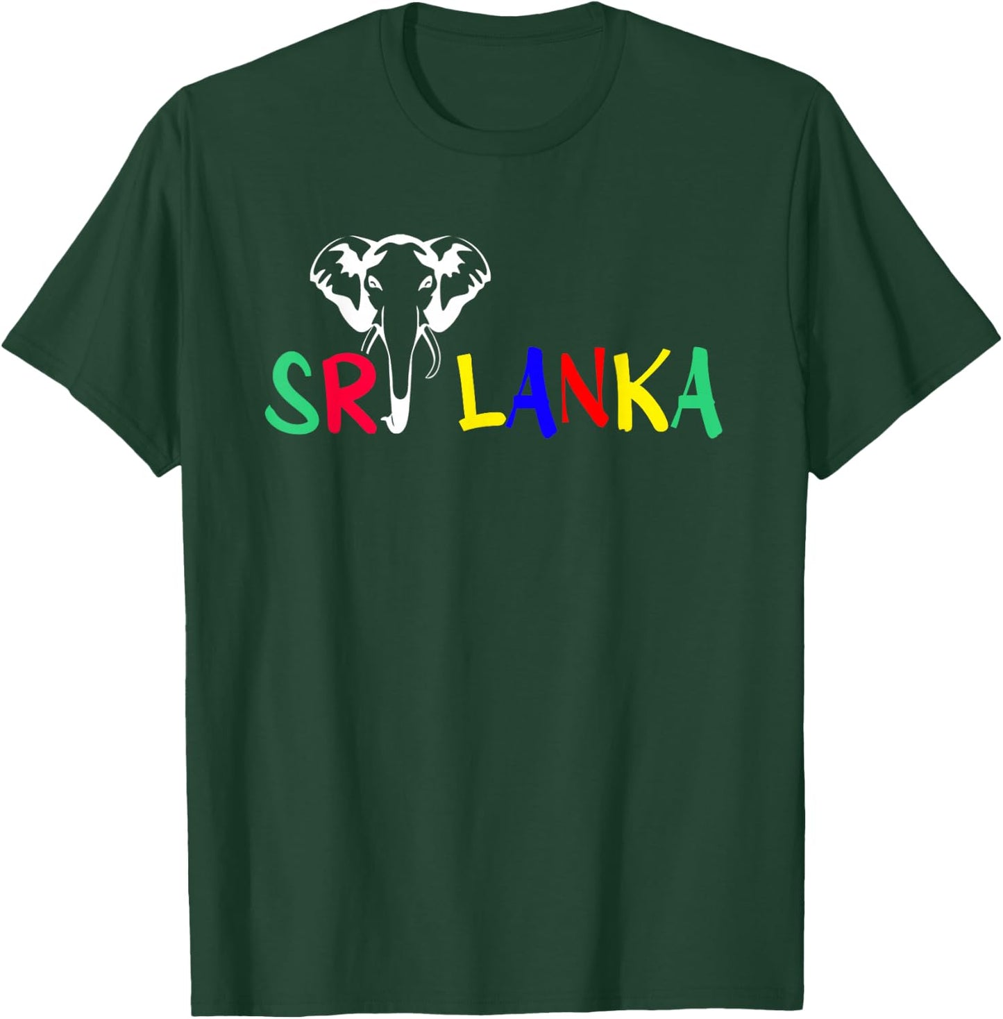 Beach Summertime Ocean | Sri Lanka Elephant | Summer Vacation | -Adults | Black, X-Small | Short Sleeve T-Shirt - T-Shirt | Forest