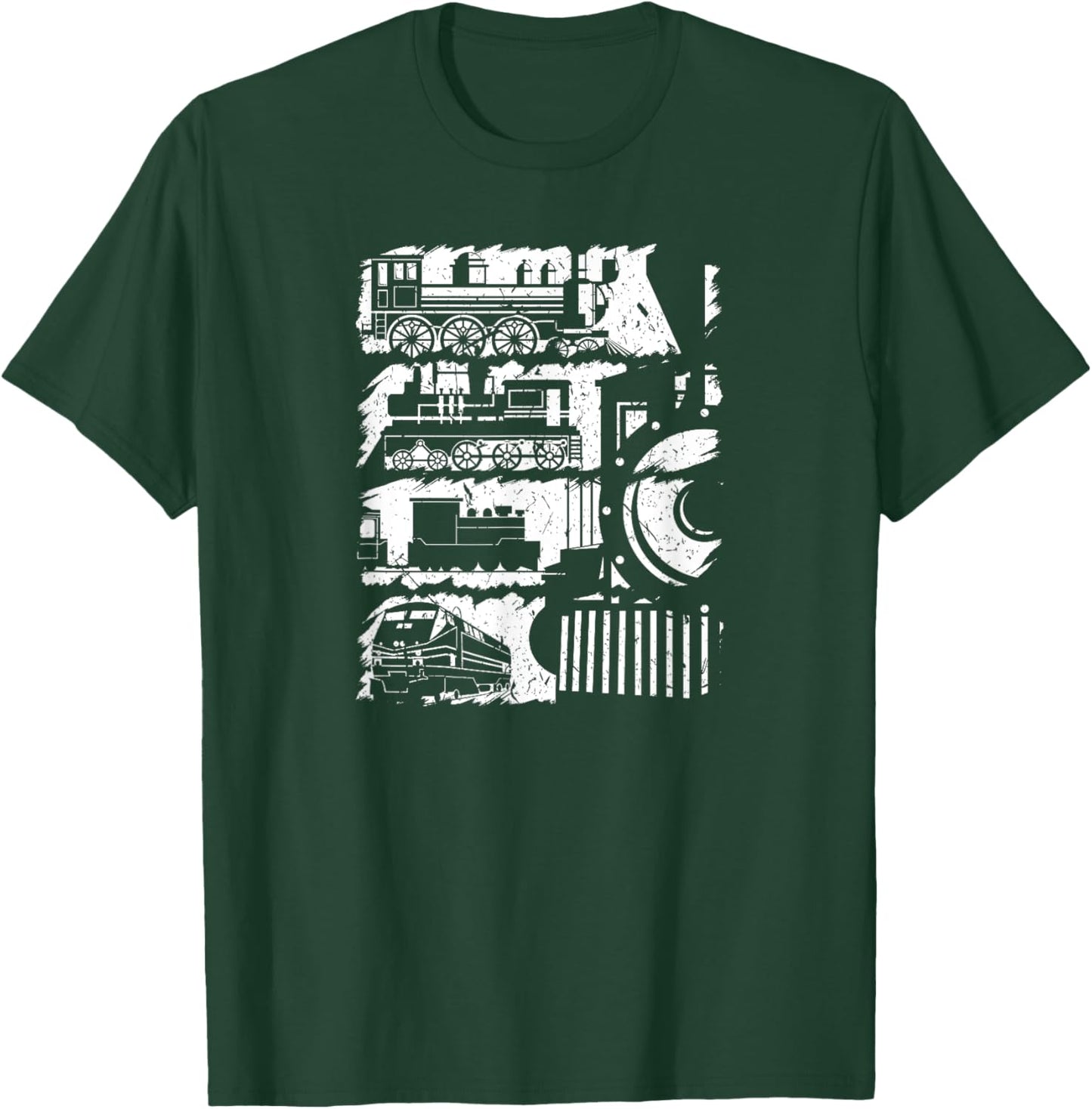 Railroad Locomotives Model Train T-Shirt - T-Shirt | Forest
