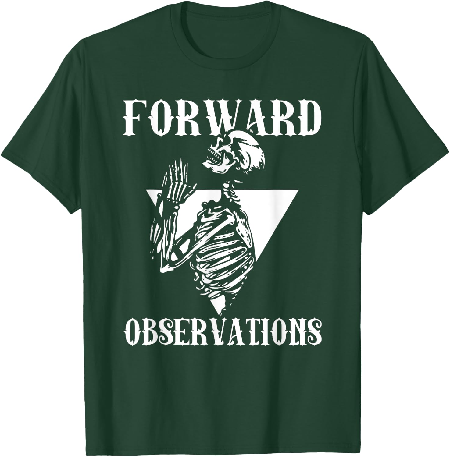 Praying Skeleton Forward Observation Cool Art T-Shirt - T-Shirt | Forest