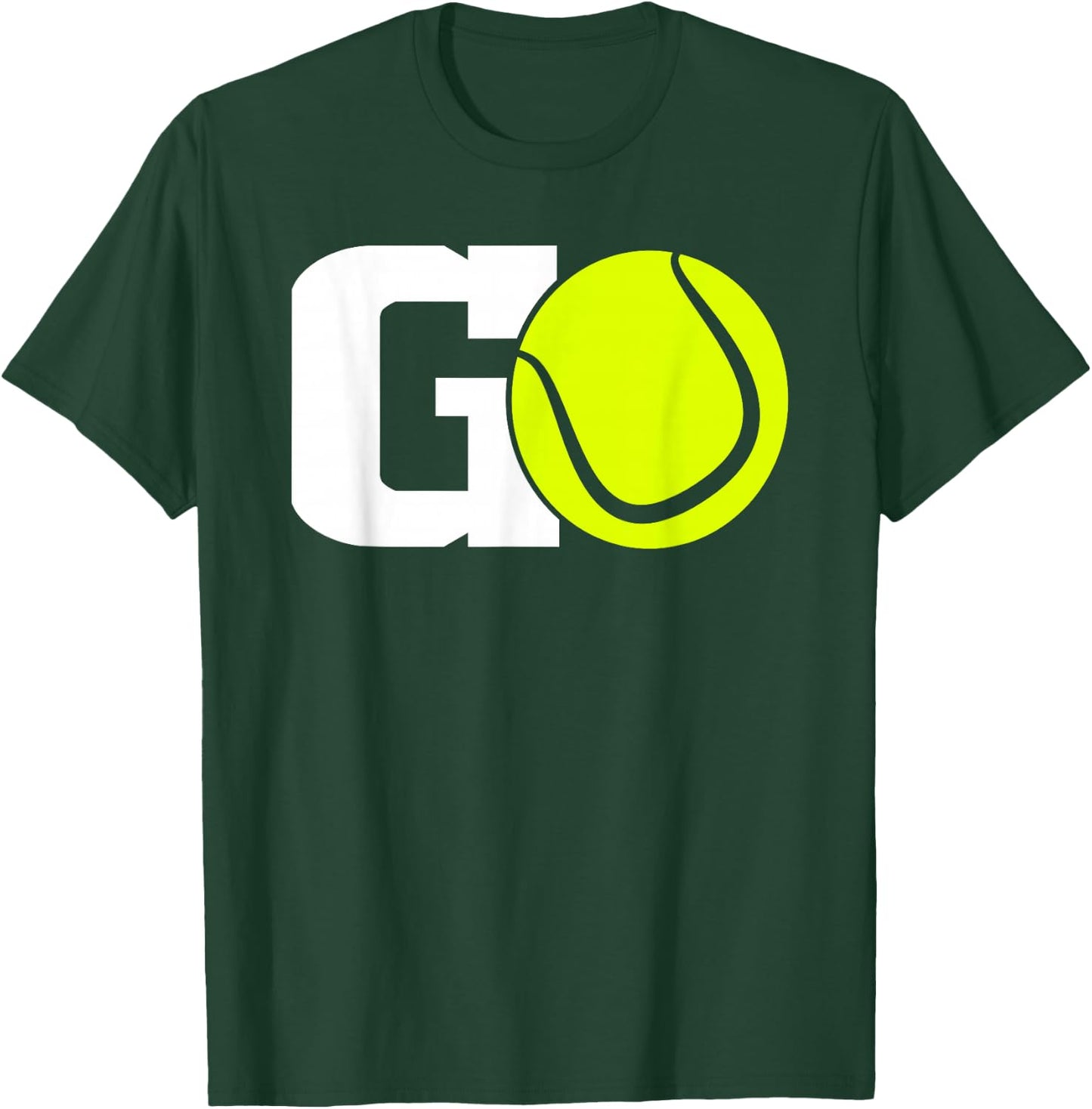 Tennis Player Go Design Graphic T-Shirt - T-Shirt | Forest