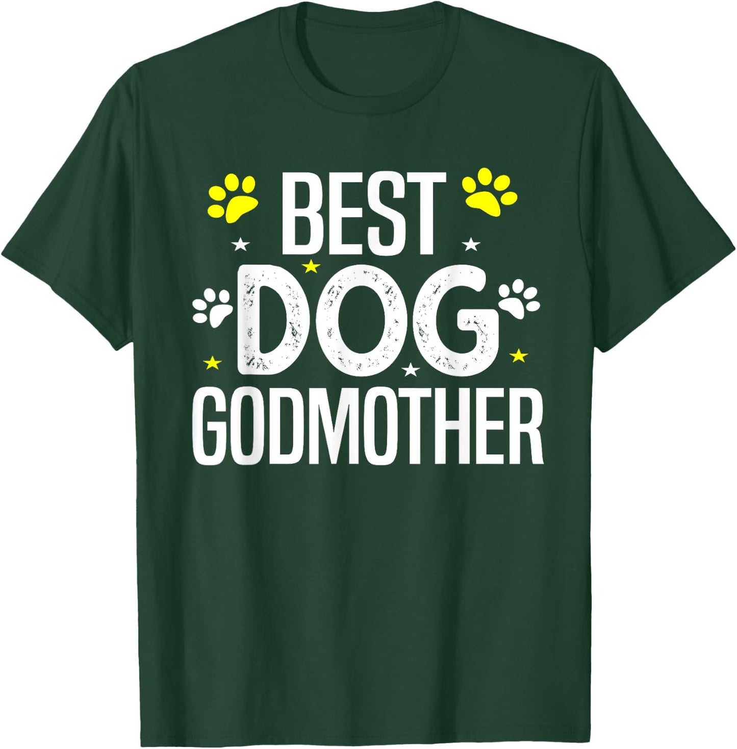 Dog Lover Holiday Christmas Best Dog Godmother Gift Women Kids T-Shirt - T-Shirt | Forest