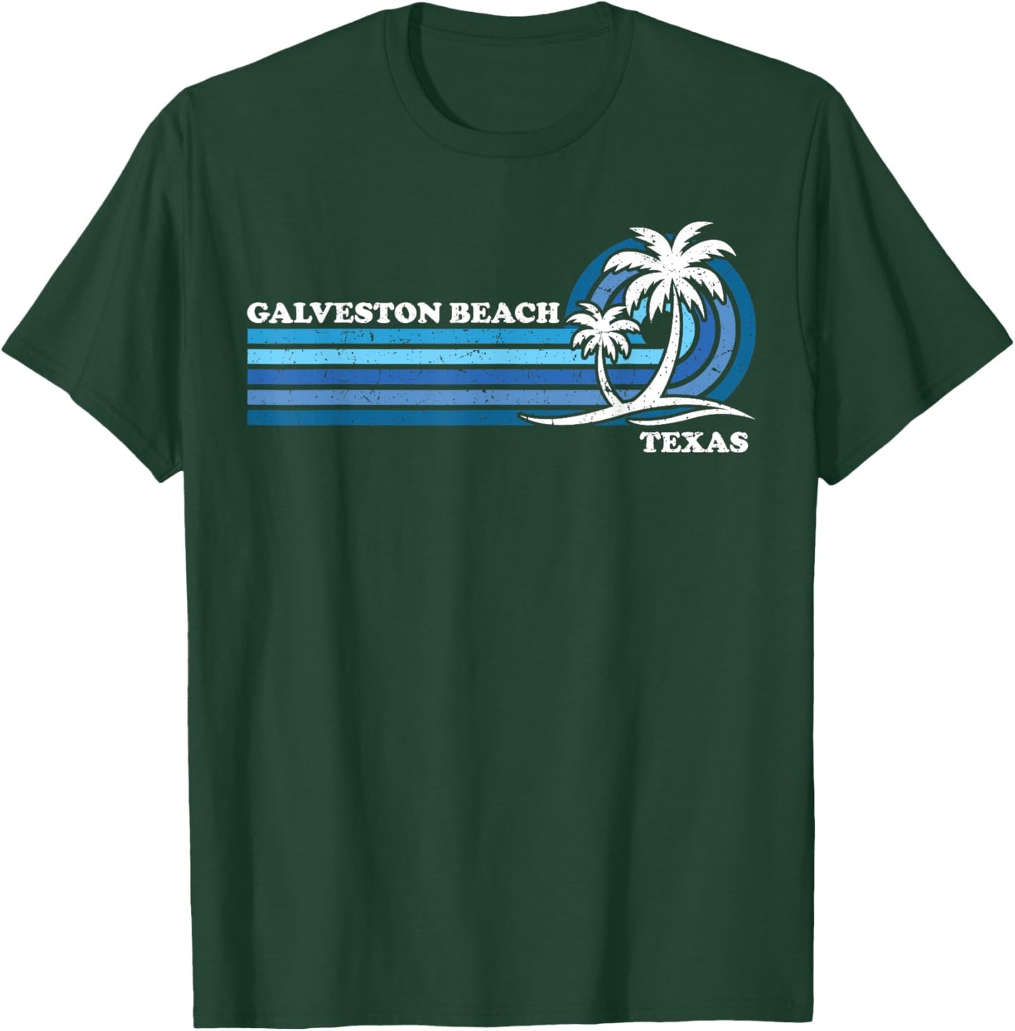 Retro Vintage Family Vacation Texas Galveston Beach Men Women Girls Kids T-Shirt - T-Shirt | Forest
