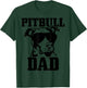 Pitbull Dad Funny Dog Pitbull Sunglasses Fathers Day Pitbull T-Shirt - T-Shirt | Forest