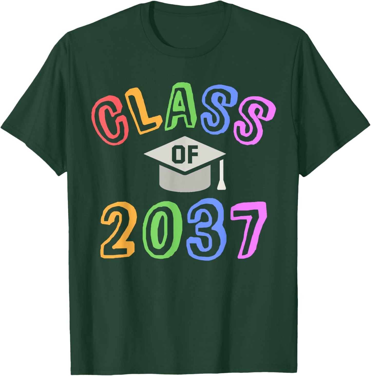 Future CLASS of 2037 Graduation Year Preschool Kids Pre-K T-Shirt - T-Shirt | Forest