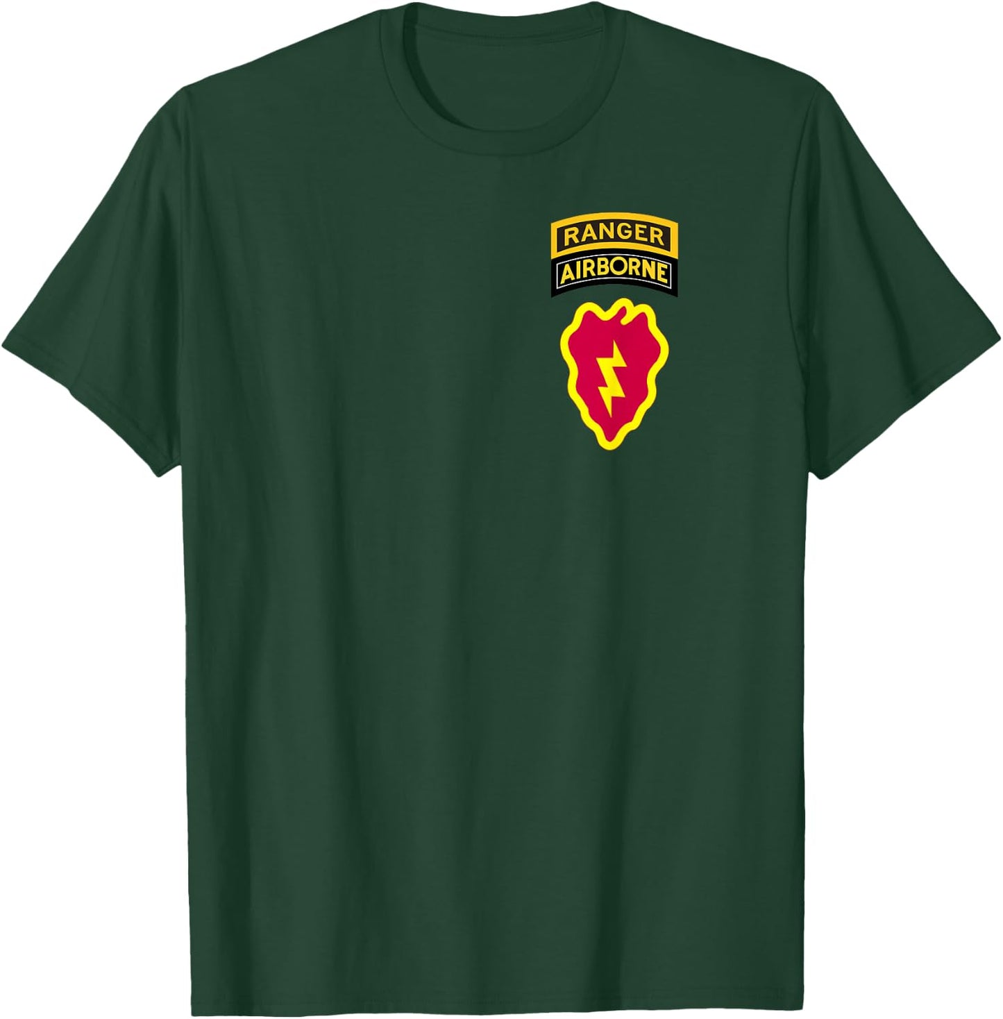 25th Infantry Division Patch - 25th ID Airborne Ranger Tab T-Shirt - T-Shirt | Forest