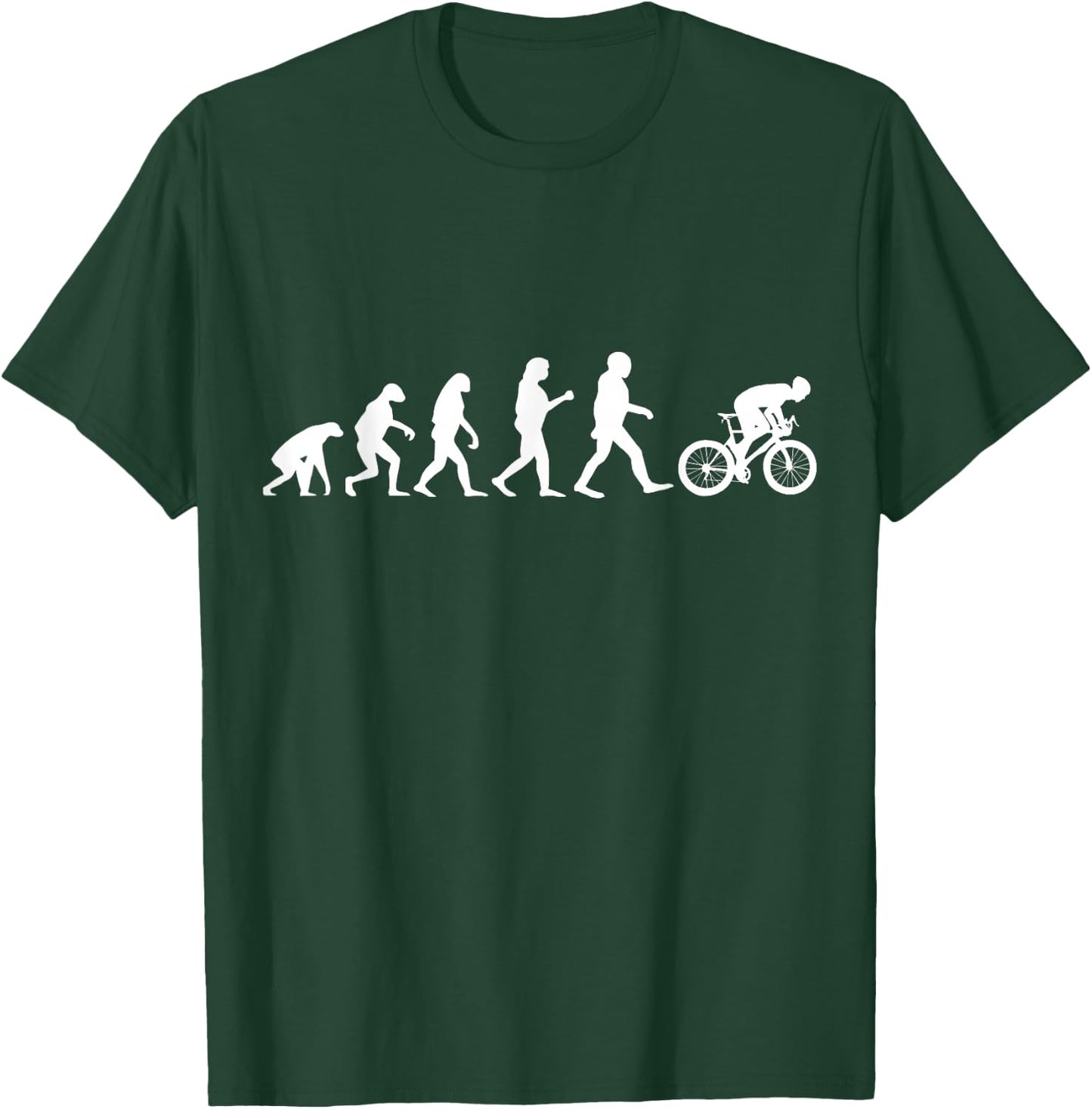 Evolution Cycling Bicycle Road Bike T-Shirt - T-Shirt | Forest