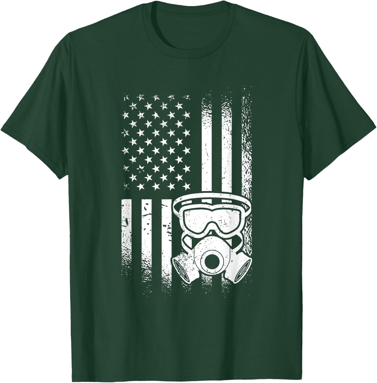 US Flag Exterminator Apparel American Exterminator Pest Control T-Shirt - T-Shirt | Forest