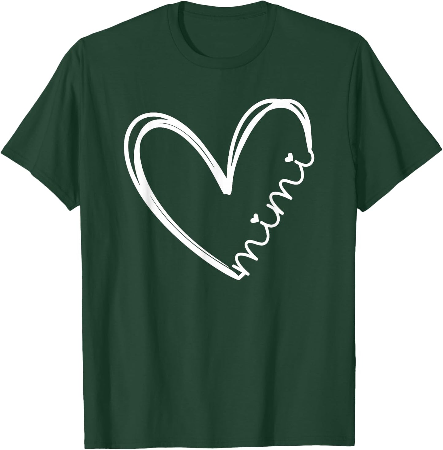 Funny Mimi Heart for Grandma Mother Day Women Small T-Shirt - T-Shirt | Forest