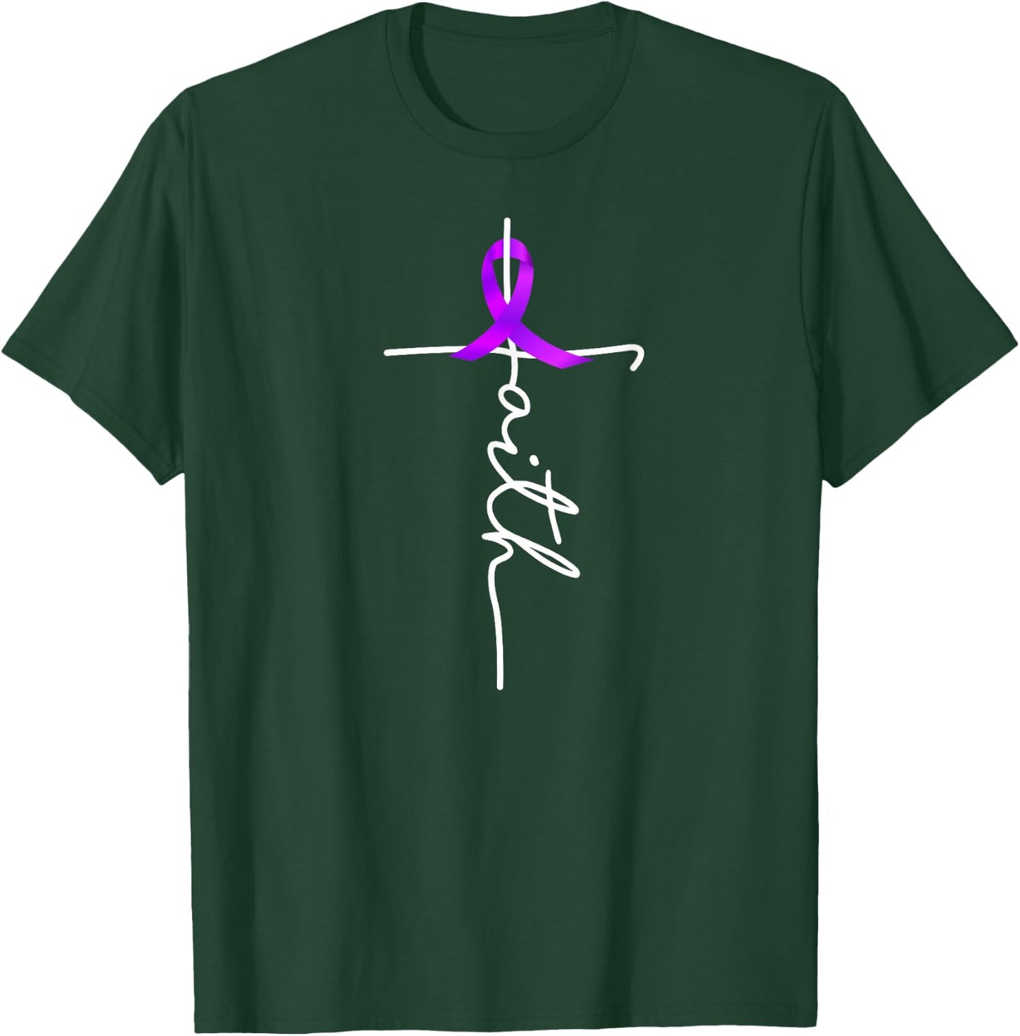 Epilepsy Awareness Ribbon Faith T-Shirt - T-Shirt | Forest