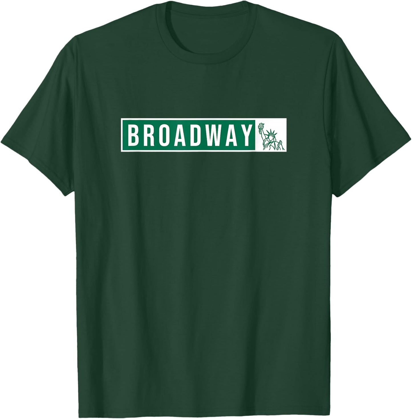 Musical Theater - Broadway Street Sign T-Shirt - T-Shirt | Forest