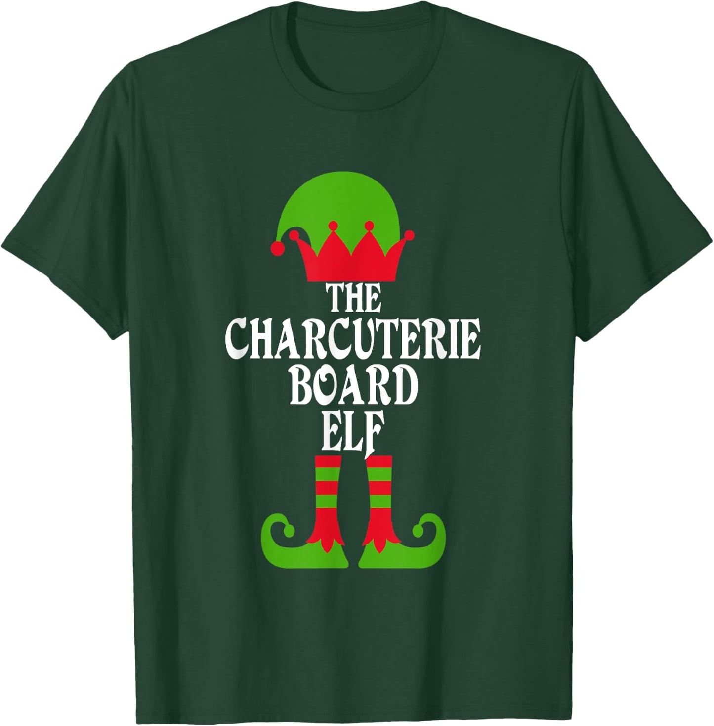 Charcuterie Board Elf Christmas T-Shirt - T-Shirt | Forest