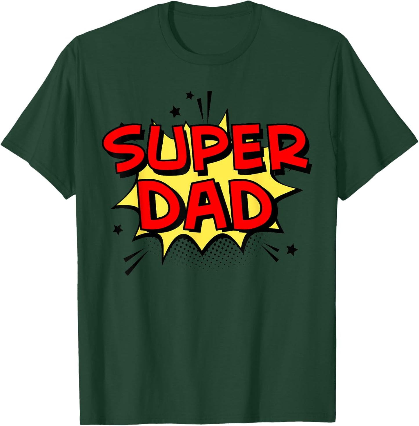 Cartoon Super Dad funny Super hero Dad T-Shirt - T-Shirt | Forest