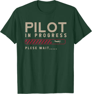 Aeroplane Aviator Co Pilot Gift Future Pilot T-Shirt - T-Shirt | Forest