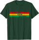 Roots Rock Reggae Rasta Red Gold & Green Striped Horizontal T-Shirt - T-Shirt | Forest