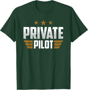 Privatpilot Jet Private Plane Small Plane Light Aircraft T-Shirt - T-Shirt | Forest
