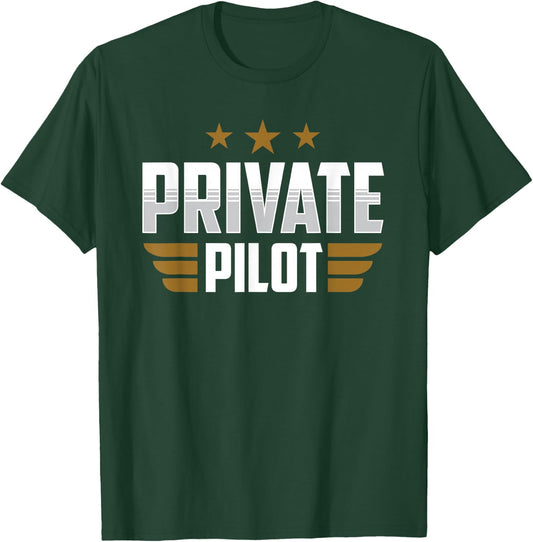 Privatpilot Jet Private Plane Small Plane Light Aircraft T-Shirt - T-Shirt | Forest