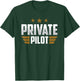 Privatpilot Jet Private Plane Small Plane Light Aircraft T-Shirt - T-Shirt | Forest