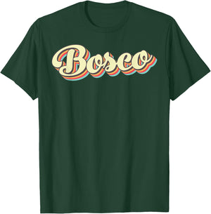 Bosco Retro Art Baseball Font Vintage T-Shirt - T-Shirt | Forest