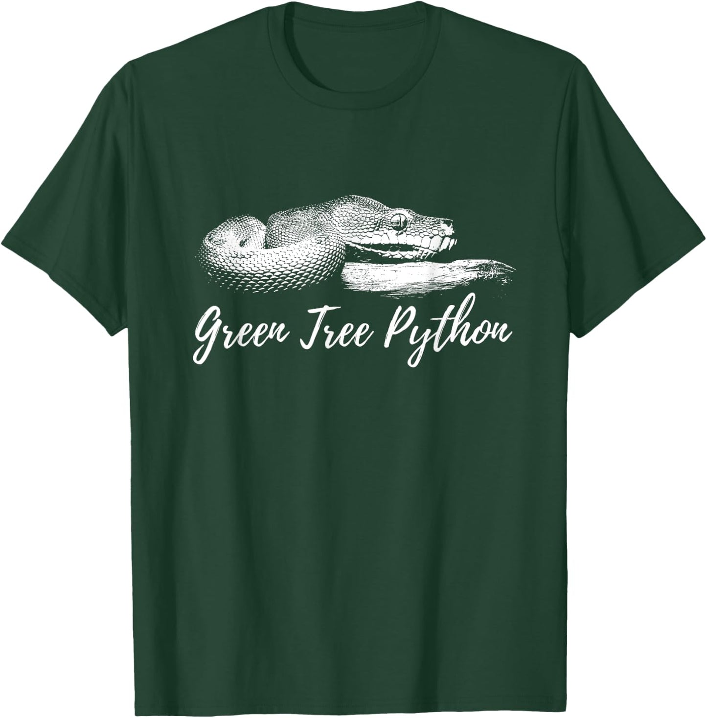 Green Tree Python Morelia Viridis Chondro Snake T-Shirt - T-Shirt | Forest