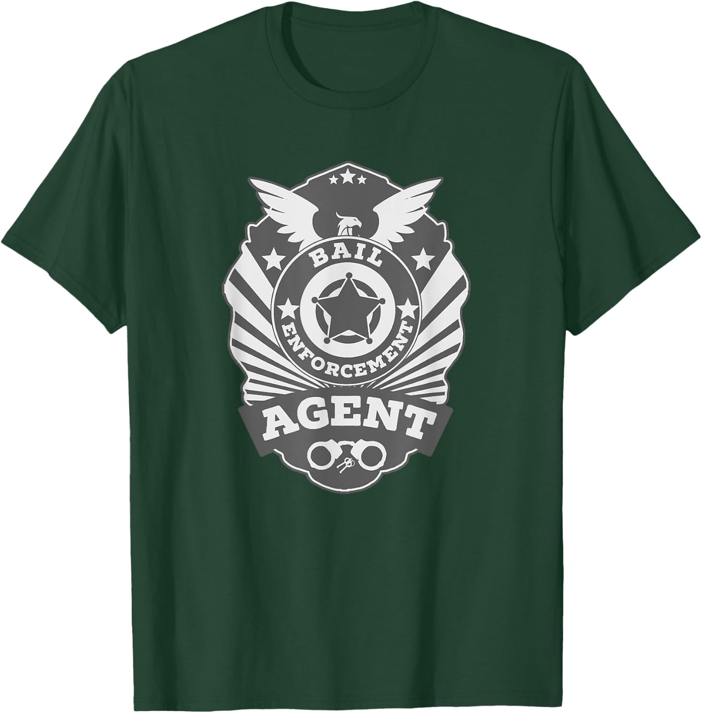 BEA Bail Enforcement Agent Badge Bounty Hunter Uniform T-Shirt - T-Shirt | Forest