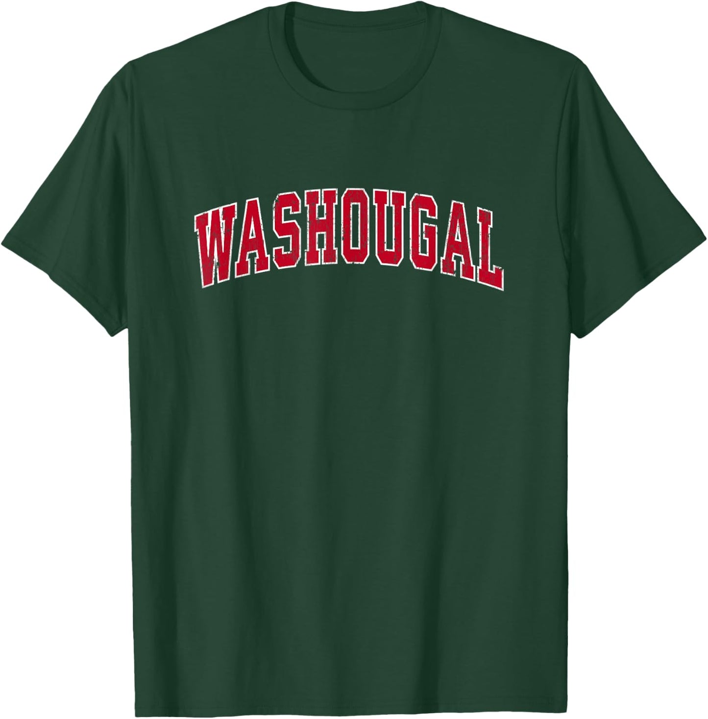 Washougal Washington WA Vintage Sports Design Red Design T-Shirt - T-Shirt | Forest