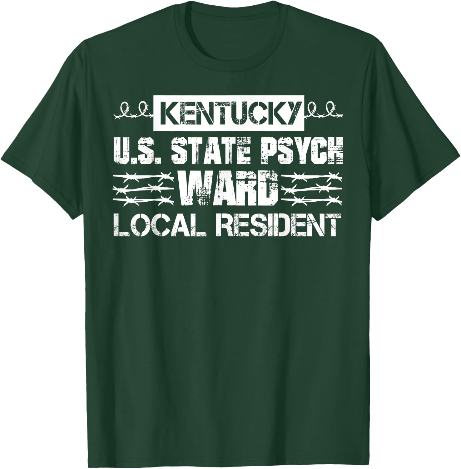Kentucky U.S. Inmate Psych Ward County State Jail Halloween T-Shirt - T-Shirt | Forest