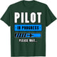 Pilot Airplane Aviation Aircraft Students Aviator Aviatrices T-Shirt - T-Shirt | Forest
