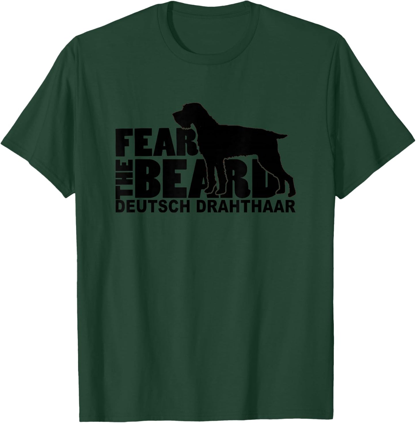 Dog Lover by Traciwithani - Fear the Beard Deutsch Drahthaar Adults Grey T-Shirt - T-Shirt | Forest