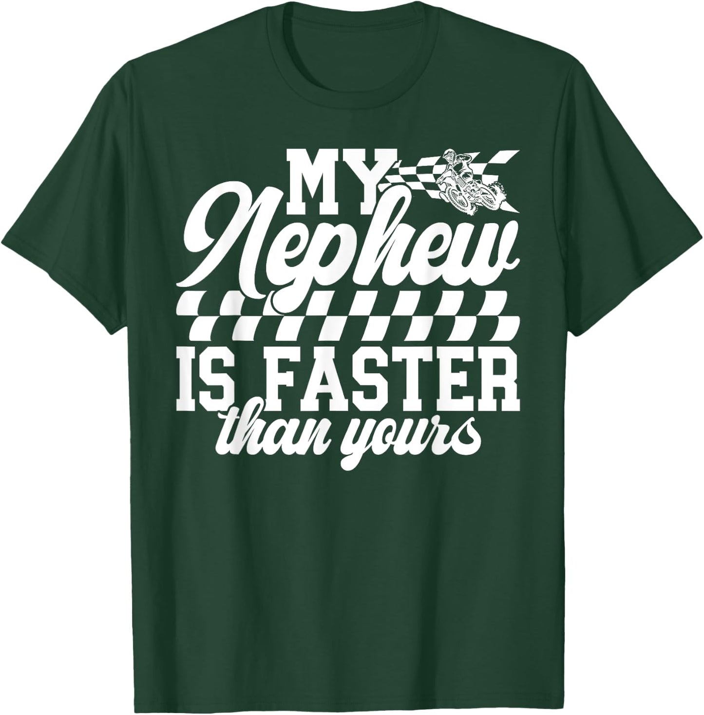 Motocross Aunt Proud Motocross Rider Auntie T-Shirt - T-Shirt | Forest