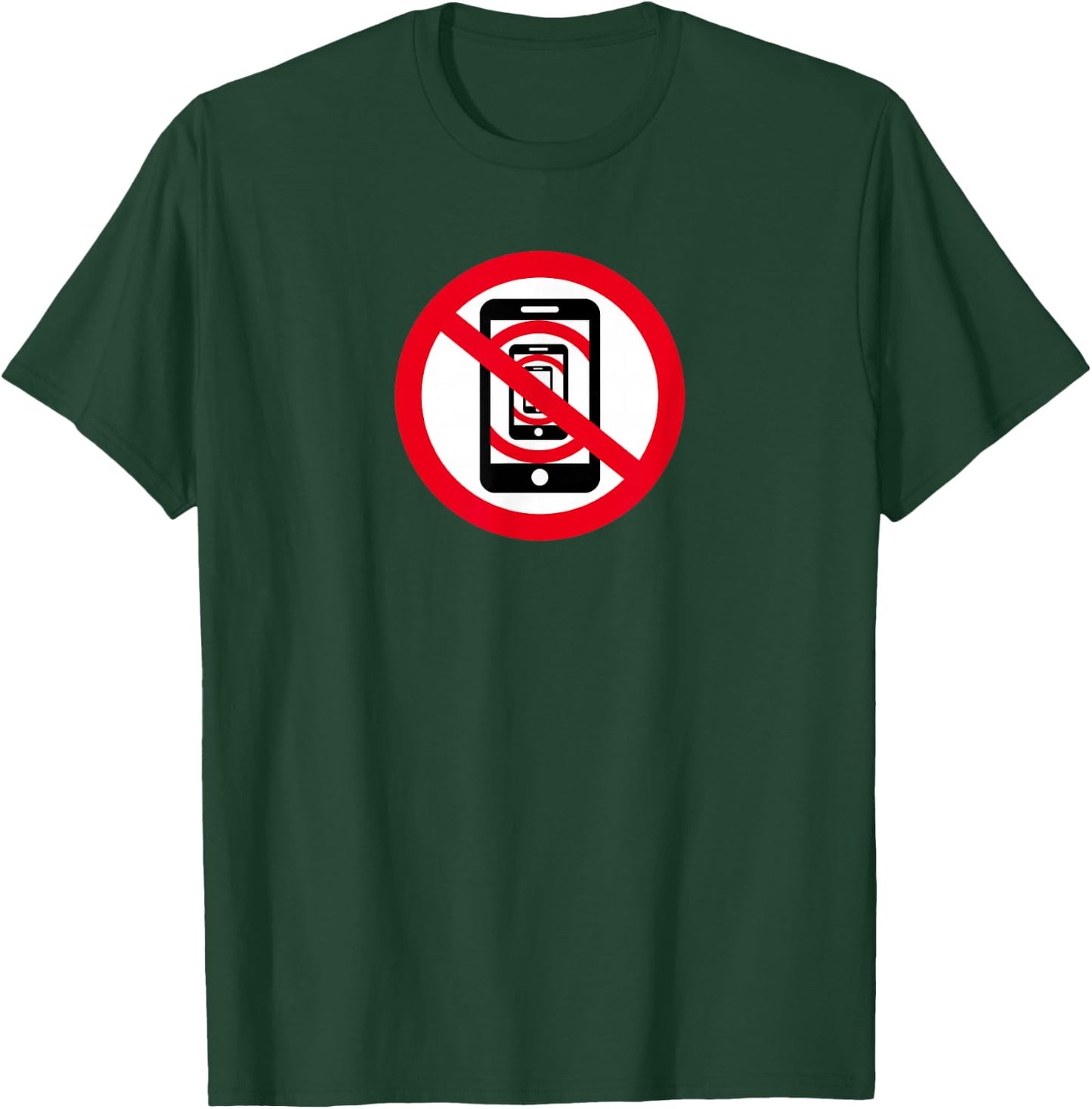 Funny No Cell Phone Library T-Shirt - T-Shirt | Forest
