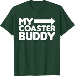 My Coaster Buddy Set 1/2 pointing right, Roller Coaster T-Shirt - T-Shirt | Forest