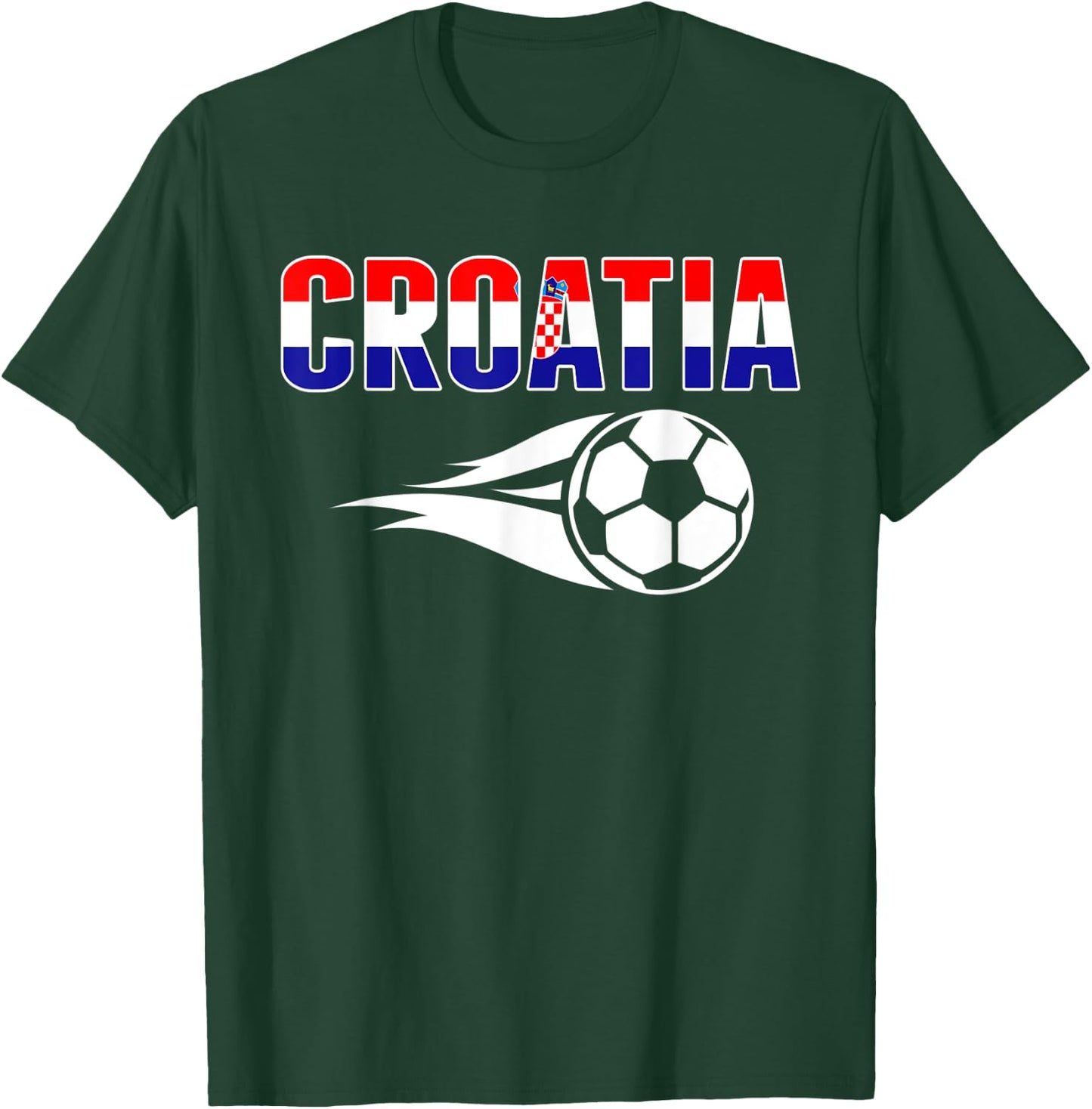 Croatia Soccer Fans Jersey - Croatian Flag Football Lovers T-Shirt - T-Shirt | Forest