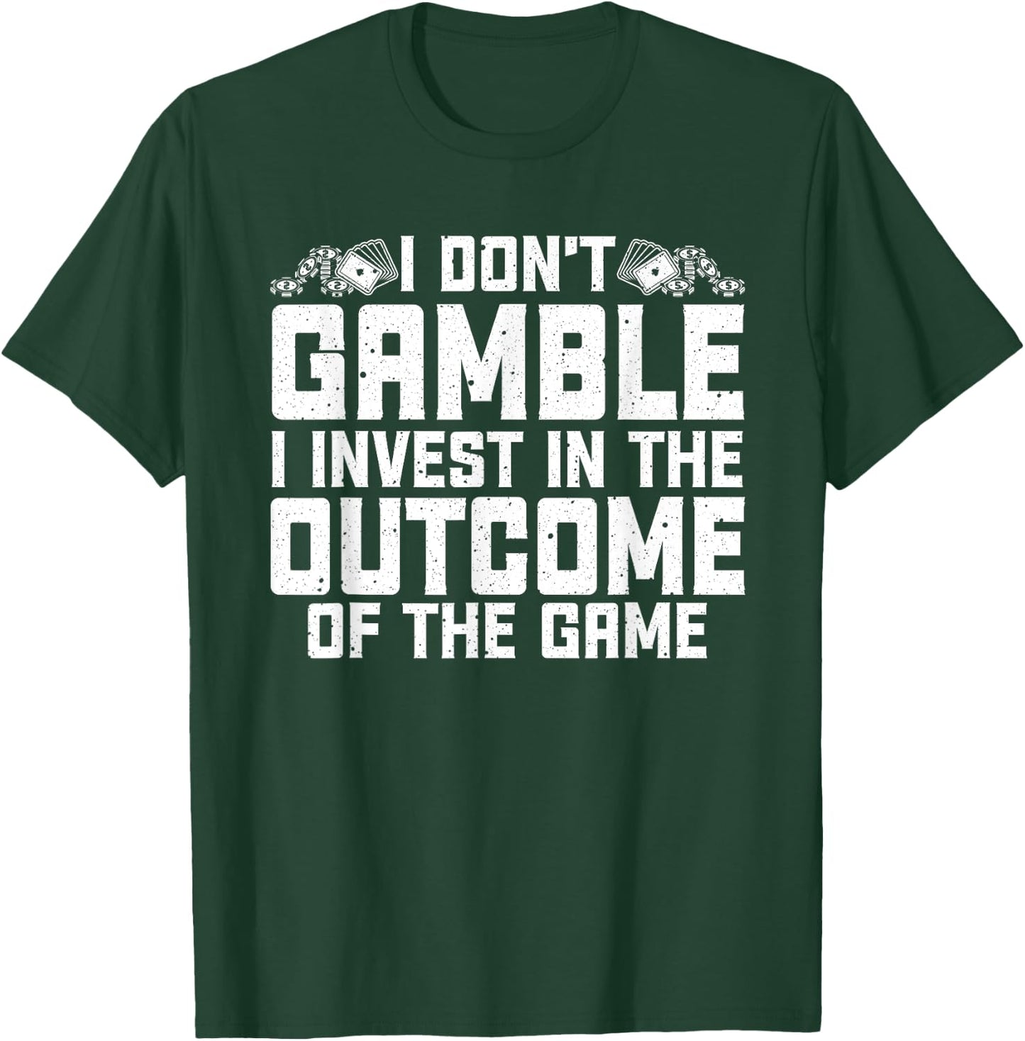 Funny Gambling Art Women Gambler Poker Casino Lover T-Shirt - T-Shirt | Forest