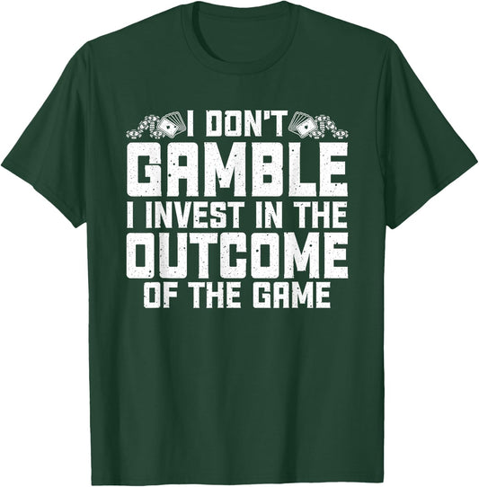 Funny Gambling Art Women Gambler Poker Casino Lover T-Shirt - T-Shirt | Forest