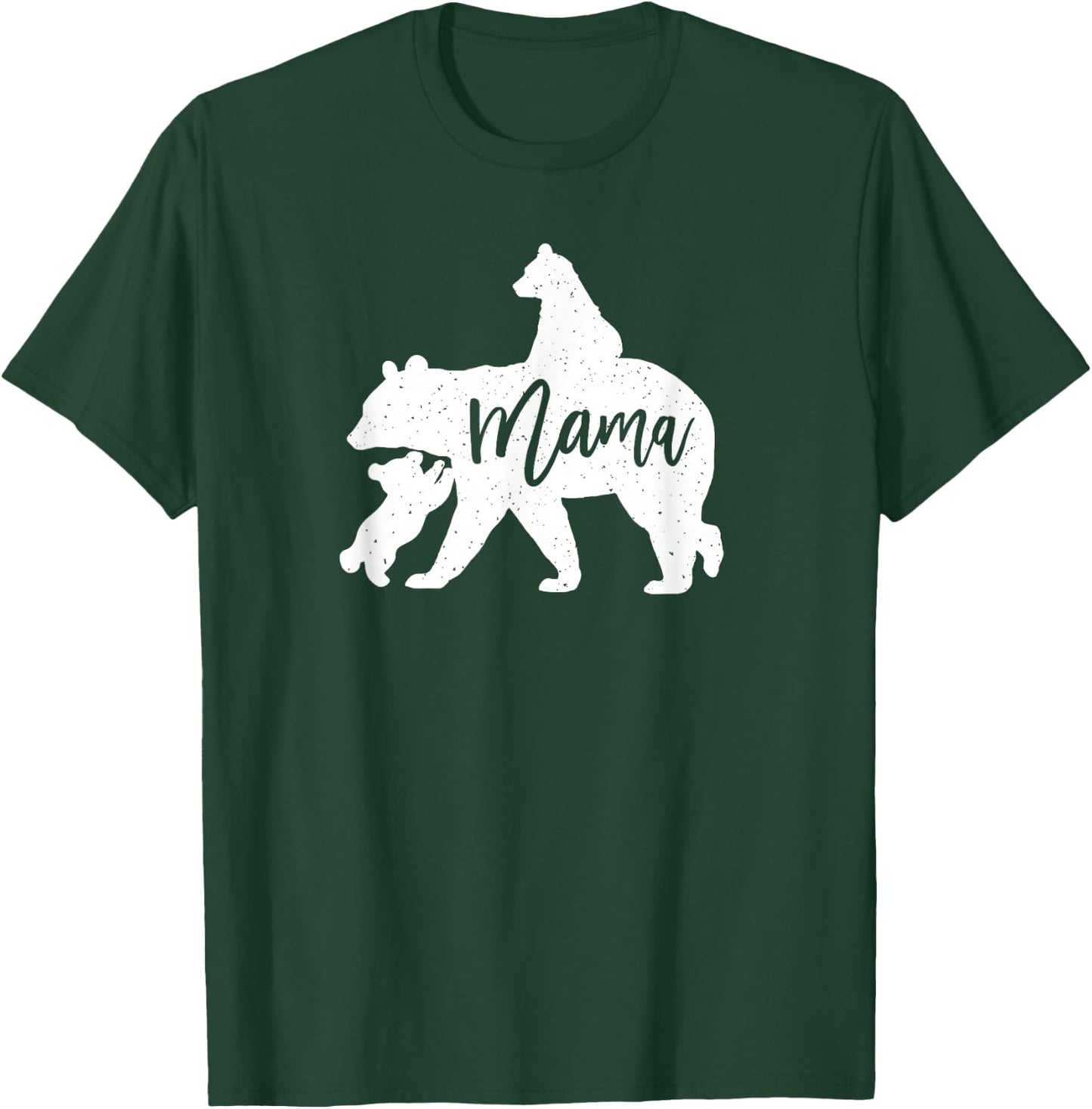 Mama Bear 2 Baby Bear Cubs Playing Riding on Back T-Shirt - T-Shirt | Forest