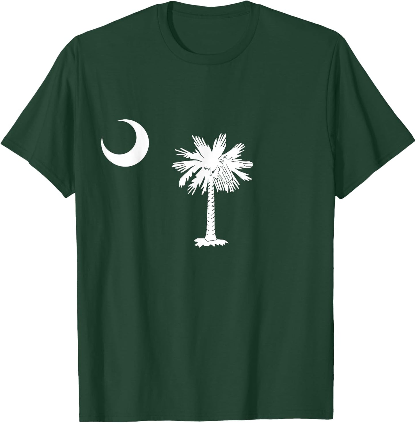 South Carolina Palmetto Moon SC Pride State Flag T-Shirt - T-Shirt | Forest
