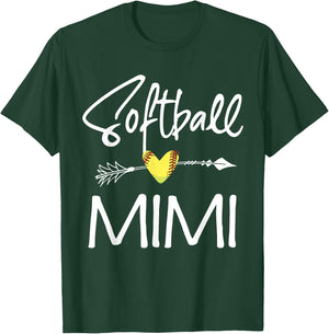 Softball Mimi Women Softball Gift T-Shirt - T-Shirt | Forest