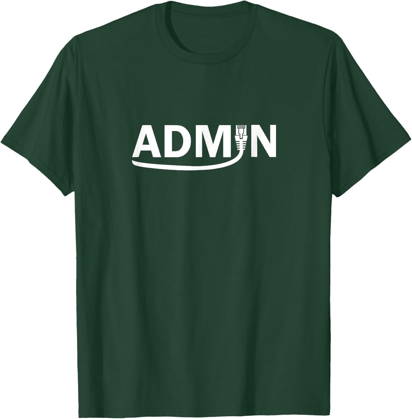 Admin - RJ 45 networking cable T-Shirt - T-Shirt | Forest