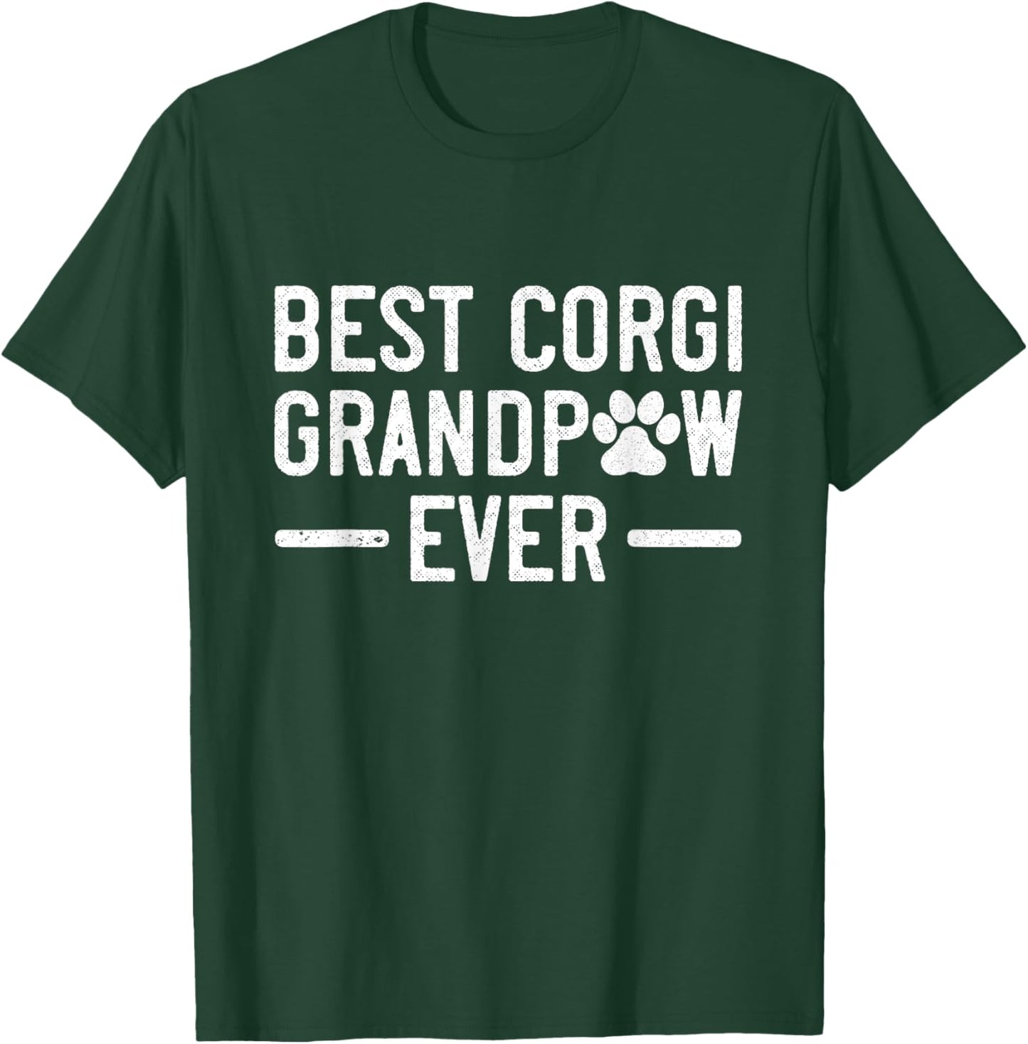 Welsh Corgi Grandpa Gift Dog Best Corgi Grandpaw Ever Funny T-Shirt - T-Shirt | Forest