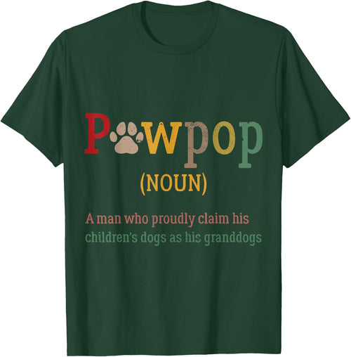 Funny Pawpop Definition Dog Dad Paw Papa Dogs Lover Grandpa Men