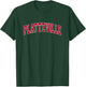 Platteville Wisconsin WI Vintage Sports Design Red Design T-Shirt - T-Shirt | Forest