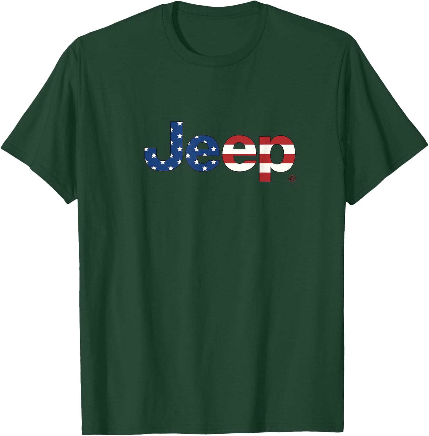 Jeep Flag Wordmark Logo T-Shirt - T-Shirt | Forest