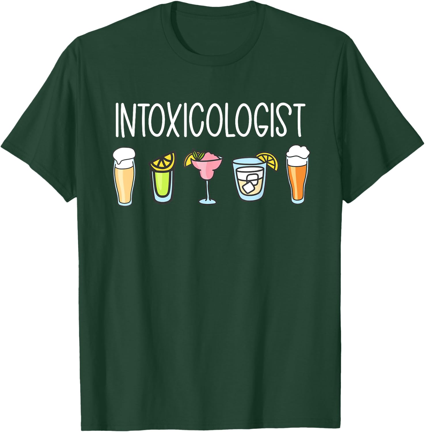Funny Bartender Drinks Intoxicologist Bartending T-Shirt - T-Shirt | Forest