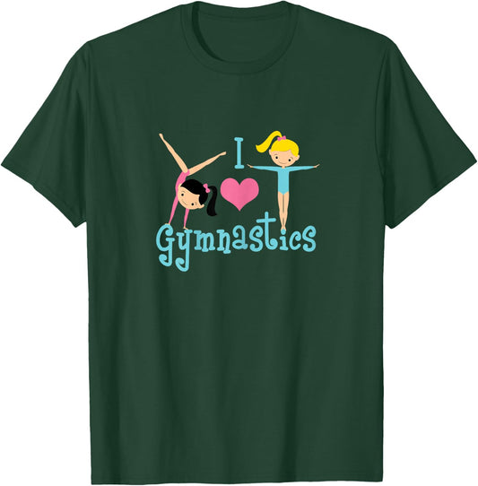 I Love Gymnastics T-Shirt - T-Shirt | Forest