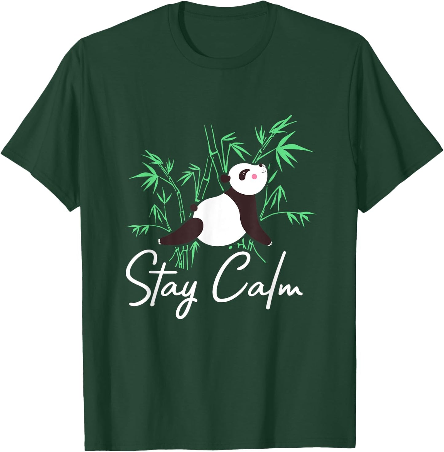 Stay Calm Panda Yoga - Panda Bear Outfit Panda Lover Gift T-Shirt - T-Shirt | Forest