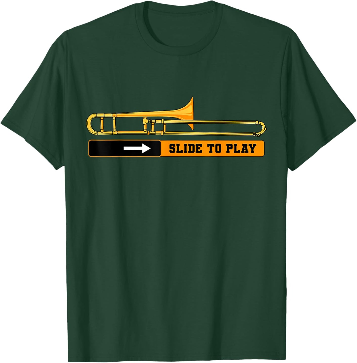 Trombone Mucisian Trombonist Jazz Music Brass Instrument T-Shirt - T-Shirt | Forest
