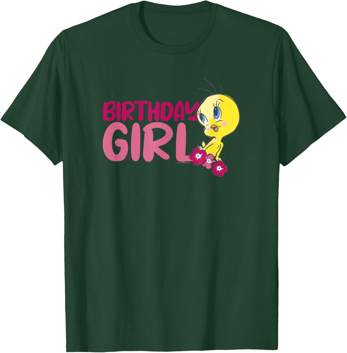 Looney Tunes Tweety Floral Birthday Girl T-Shirt - T-Shirt | Forest